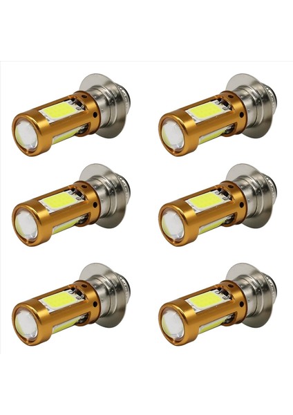 6x H6M PX15D P15D LED Motosiklet Farlar Hi-Lo Işın Ampul Scooter Moped Kafa Işık Lambası Beyaz 1500LM 12-30 V (Yurt Dışından)