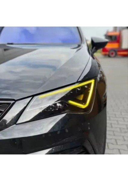 Sarı Melek Gözleri Drl Tahtaları Leon Mk3 5f Cupra 5F0941475A 5F0941476A Far LED 90112019 2217059 (Yurt Dışından) modelleri
