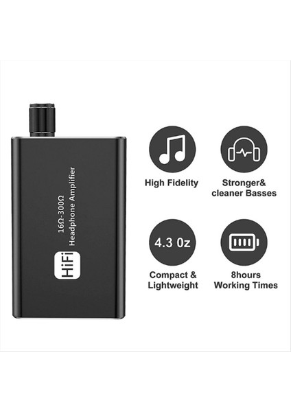 16-300Ω Hıfı Kulaklık Amplifikatörü Taşınabilir 3.5mm Aux Audio Alıcı Müzik Oyuncu Kulaklık Amplifikatörü (Yurt Dışından) modelleri