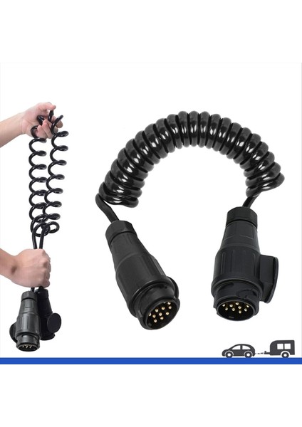3metre 13 Pin Çekme Römorku Uzatma Kablosu Kurşun Işık Konnektörü 13 Pin Erkek 13 Pin Erkek Karavan Işık Tahtası Fişi (Yurt Dışından) modelleri