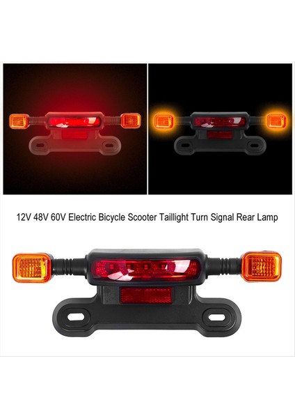 3 Arada 1 LED Arka Lamba Fren ve Dönüş Sinyali Fonksiyonları ile Elektrikli Araç Arka Işık Bisiklet Yedek Parçaları 12V (Yurt Dışından) modelleri
