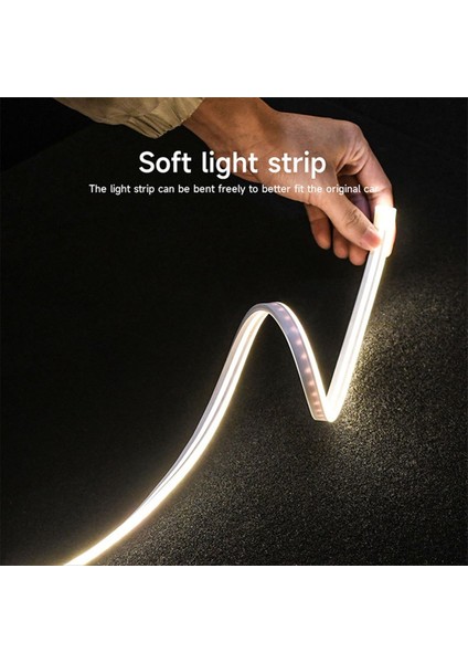 Tesla Model 3 Için Highland Bagaj LED Silikon Şerit Işık Esnek Kauçuk Lambalar Araba Iç Hafif Beyaz (Yurt Dışından) fiyatları