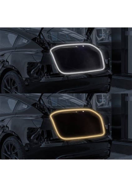 Tesla Model 3 Için Highland Bagaj LED Silikon Şerit Işık Esnek Kauçuk Lambalar Araba Iç Hafif Beyaz (Yurt Dışından) fırsatları