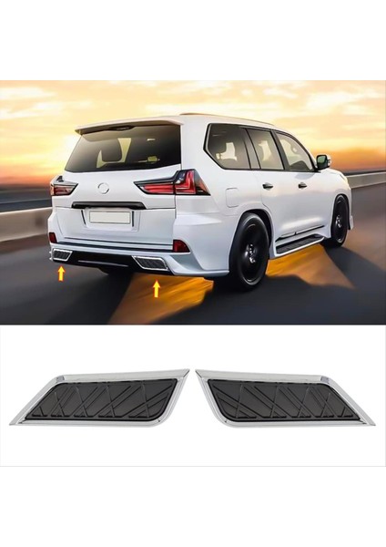 Lexus LX570 2016-2022 Araç Arka Tampon Dekoratif Kapak Egzoz Dış Stil Modifikasyonu Aksesuarları (Yurt Dışından) fiyatları