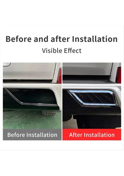 Lexus LX570 2016-2022 Araç Arka Tampon Dekoratif Kapak Egzoz Dış Stil Modifikasyonu Aksesuarları (Yurt Dışından) indirimleri