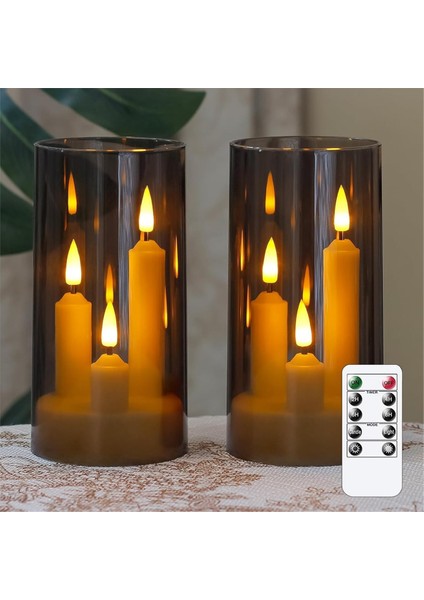 3&#39 Ü 1 Arada Alevsiz Konik Kısa Mumlar 10 Tuşlu Uzaktan Kumanda ve Zamanlayıcı 3 &quot X6&quot Gri Sütun Titreşen Sıcak Işık (Yurt Dışından) fiyatları