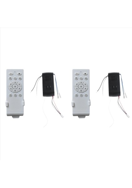 2x Evrensel Tavan Vantilatörü Uzaktan Kumanda Kiti Alçak Gerilim 30W Dc Fan Işığı Sürücü Denetleyici 6 Vitesli ve Zamanlama Uzaktan (Yurt Dışından)
