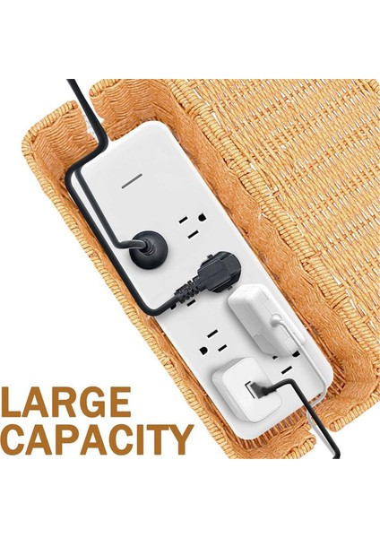 Kablo Yönetim Kutusu El Dokuma Kablo Kutusu Kablo Düzenleyici Kutuları Masa Kat Ofis Oturma Odası Için Kapaklı (Yurt Dışından) indirimleri