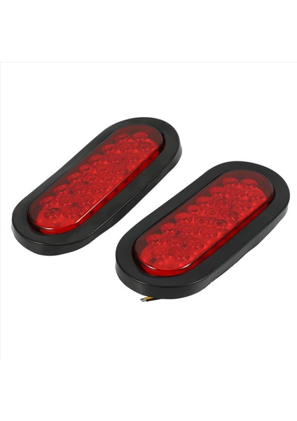 4 Adet 6 Inç Oval Kırmızı 22 LED Kamyon Arka Lambası Şeffaf Geri Vites Kuyruk Lambası Kamyon Römorku Için Uyarı Işığı (Yurt Dışından) fiyatları