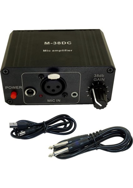 Taşınabilir Mikrofon Preamp 48 V Fantom Güç Yüksek Kazançlı Xlr Çıkış Mikrofon Preamplifikatör Için Dinamik/kondenser Mikrofon B (Yurt Dışından)