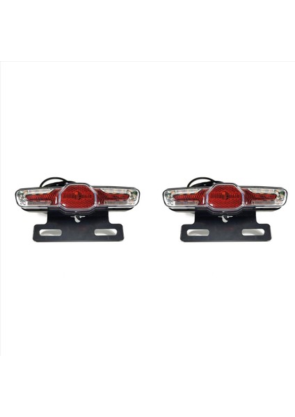 Dönüş Sinyali ve Fren Lambası ile 2x Elektrikli Bisiklet Kuyruk Lambası Aydınlatma Için 12-80V Fren Lambası ile Uyumlu (6pin) (Yurt Dışından)