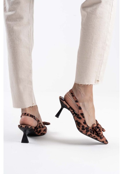 Serra Koyu Leopar Kadın Topuklu Ayakkabı indirimleri