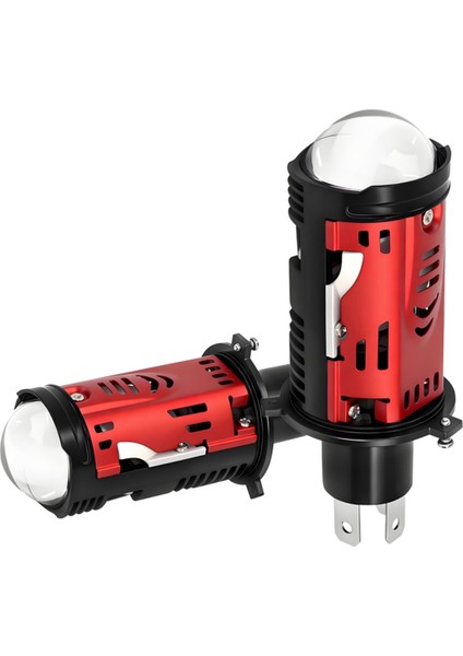 Bi LED H4 Projektör Lens Far 6000 K Mini Araba Motosiklet Ampulleri Su Geçirmez Yüksek Düşük Işın 10-32 V Tak ve Çalıştır (Yurt Dışından)