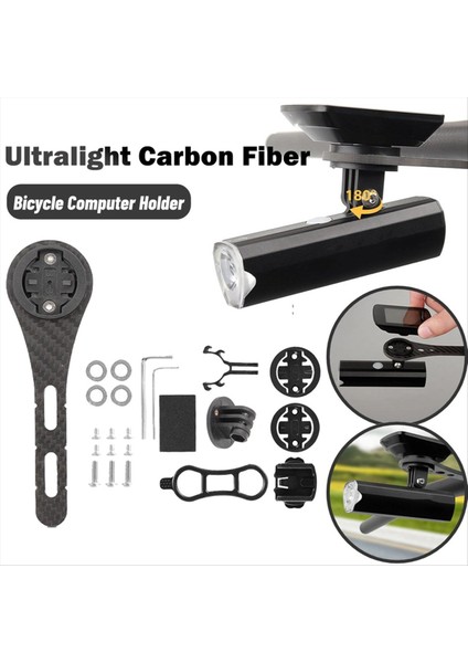 Ultralight Karbon Fiber Yol Bisiklet Bilgisayarı Montaj Evrensel Montaj Bisiklet Lamba Tutucu Bisiklet Aksesuarları (Yurt Dışından) modelleri
