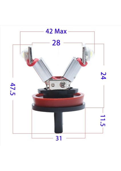 2 Takım Araba Halo Melek Gözü LED Işık H8 6W Beyaz Ampuller Bmw E90 E92 E93 E89 E60 E70 (Yurt Dışından) fiyatları