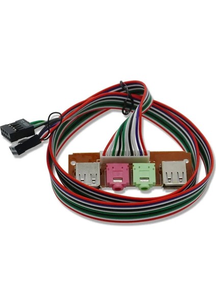 Pc Bilgisayar USB Bağlantı Noktası Ses Kulaklık Mikrofon Kablosu Desteği Ön Panel (Yurt Dışından) fiyatları