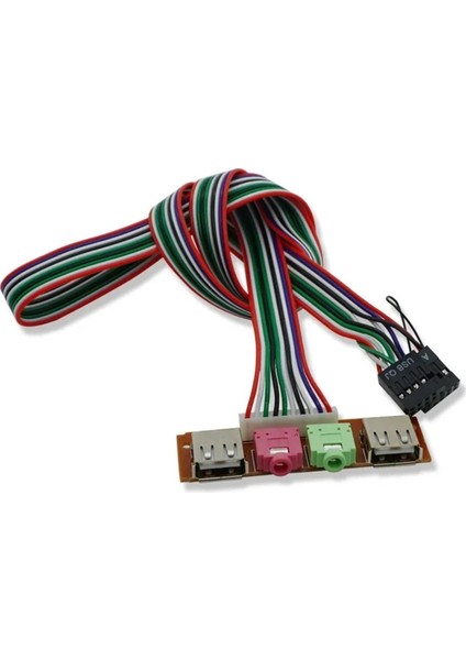 Pc Bilgisayar USB Bağlantı Noktası Ses Kulaklık Mikrofon Kablosu Desteği Ön Panel (Yurt Dışından) indirimleri