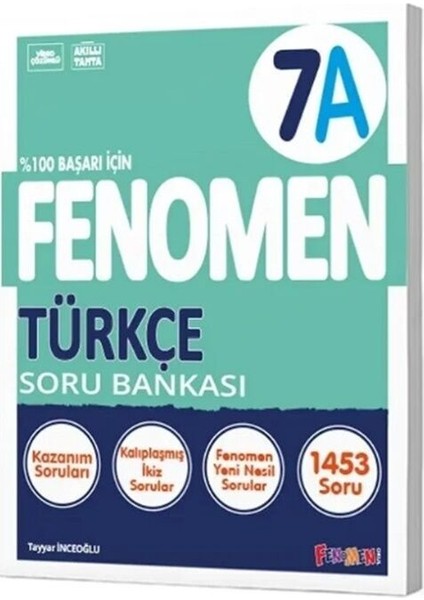 7. Sınıf Türkçe Fenomen A Soru Bankası Fenomen Yayınları fiyatları