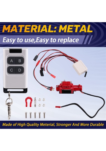 1/10 Araba Modeli Yeni Tırmanma Araba Kurtarma Metal Vinç Çok Fonksiyonlu Uzaktan Kumanda ile 1/10 Rc Paletli Kırmızı (Yurt Dışından) indirimleri