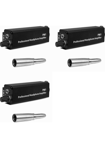 3x Pm1 Profesyonel Kulaklık Amplifikatörü Dönüştürücü Xlr 3 5 mm Ses Arayüzü Mini Taşınabilir Hıfı Kulaklık Amplifikatörü (Yurt Dışından)