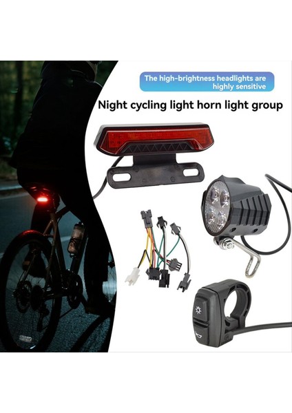 E-Bisiklet Ön Fren Arka Işık Arka Lamba Seti 24V 36V 48V Ebıke Farlıghe Switch Için Elektrikli Bisiklet Scooter (Yurt Dışından) fiyatları