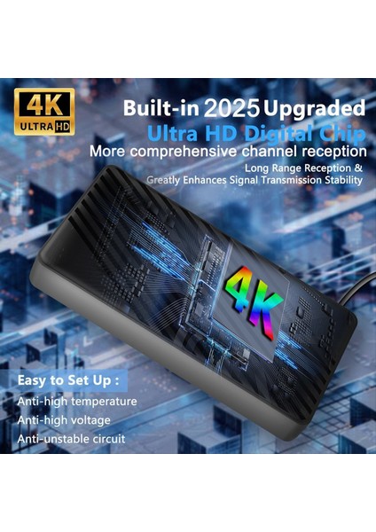 Hd Dijital Tv Anteni Kapalı Güçlendirilmiş Dab Anten 6000MILES Amplifikatör Vhf/uhf Dış Hava Seti ile Ultra Hdtv (Yurt Dışından) fırsatları