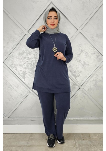 Kadın Kol Kısmı Çıt Çıt Detaylı Kolyeli Tesettür Takım modelleri