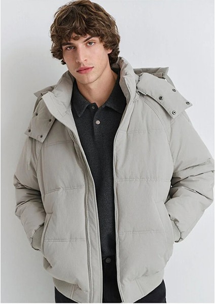 Kapüşonlu Gri Mont Mkapüşonlu Gri Ceket 0110553-86791-86791 fiyatları