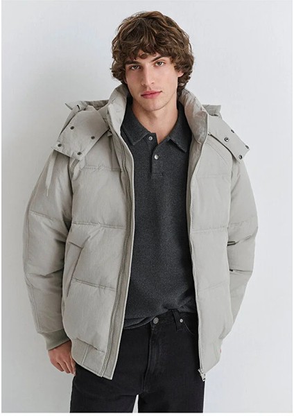 Kapüşonlu Gri Mont Mkapüşonlu Gri Ceket 0110553-86791-86791 modelleri