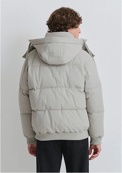 Kapüşonlu Gri Mont Mkapüşonlu Gri Ceket 0110553-86791-86791