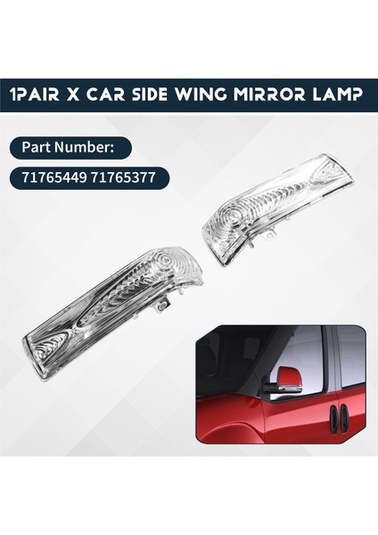 Araba Yan Kanat Ayna Lambası Dikiz Aynası Işık 71765449 71765377 Fiat Doblo 2010-2019 Için (Yurt Dışından) fırsatları