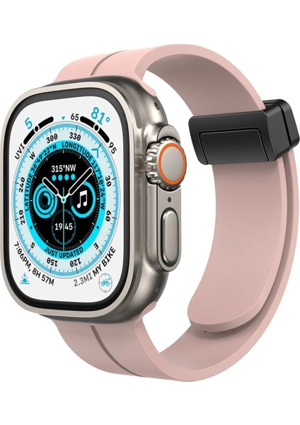CPT83 Apple Watch 38MM KR412 Elegance Stylısh Kordon - Pudra