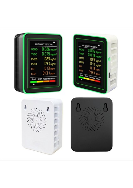 Hava Kalitesi Dedektörü 6 Arada 1 Dedektör Hcho Tvoc Co2 Co PM10 Pm1 5 Metre Gazlar Akıllı Beyaz Tespit (Yurt Dışından) modelleri