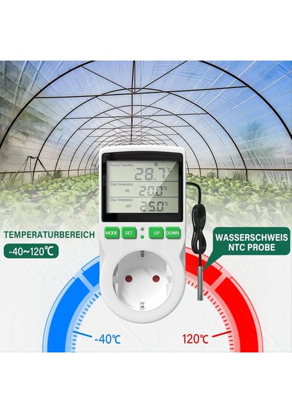 Termostat Soketi Dijital Sıcaklık Denetleyicisi Soketi 16A LCD Ekran Isıtma ve Soğutma Sürüngen Termostat Ab Fişi (Yurt Dışından) indirimleri