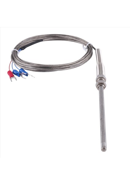 Çelik Sıcaklık Probu PT100 Rtd Sensör Kablosu 2m 98 mm 3 Kablolar -50 ~ 400 Celsius (Yurt Dışından) fırsatları
