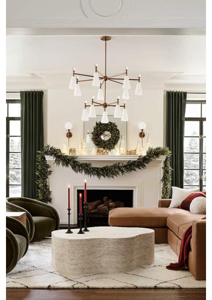 Ribbed Clear Glass Christmas Trees Set 3 Modern Cam Ağaçlar indirimleri