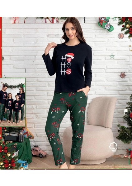 Kadın Interlok Pijama Takımı Yılbaşı Konsepti