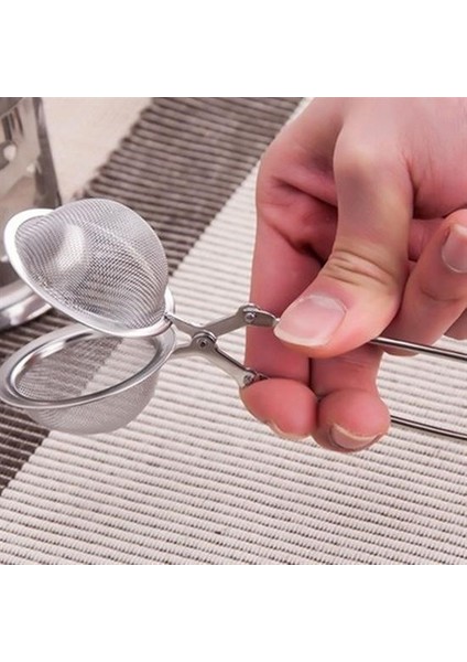 Buffer® Paslanmaz Metal Pratik Kolay Bitki Çayı Demleme Süzgeci Aparatı