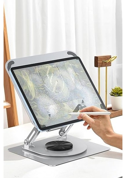 Stant Çelik Standı Ergonomik Bilgisayar Yükseltici Her Açıda Ayarlanabilir Stand Tüm Boyutlarda Notebook Uyumlu Notebook Standı Bilgisayar Stant (EH257 - Gri) modelleri