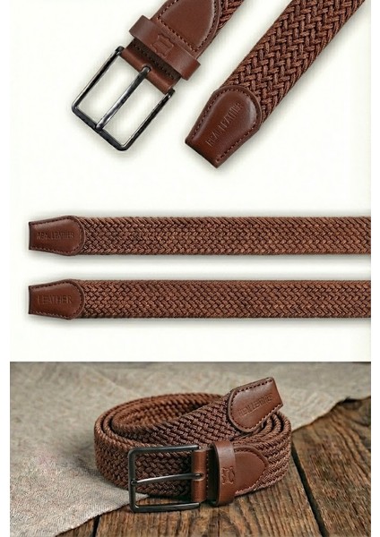Hakiki Deri Erkek Örgü Esnek Kemer – 3,5cm fiyatları