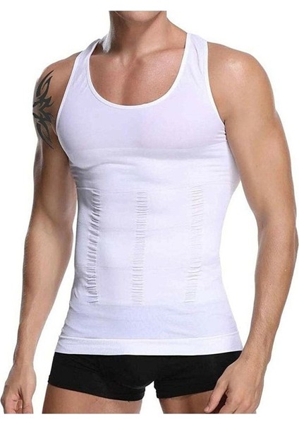 Erkek Şekillendirici Atlet, Incelten Atlet, Erkek Toparlayıcı, Slim Fit Korse Atlet, Beyaz Atlet Erkekerkek Korse fırsatları