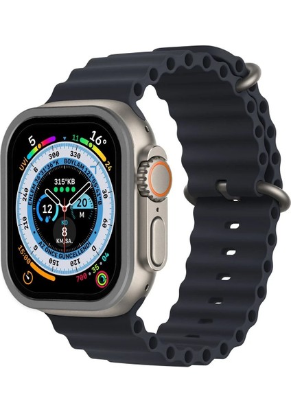 CPT83 Apple Watch Ultra 49MM Alüminyum Kasa Cam Ekran Koruyucu - Gri fiyatları