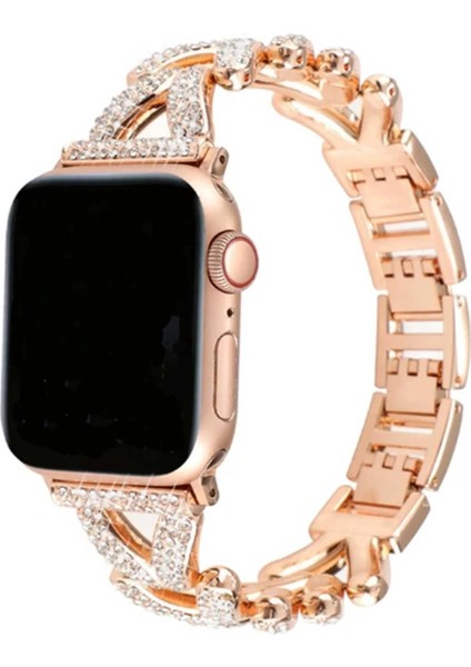 CPT83 Apple Watch 38MM Node Taşlı Kordon - Siyah modelleri