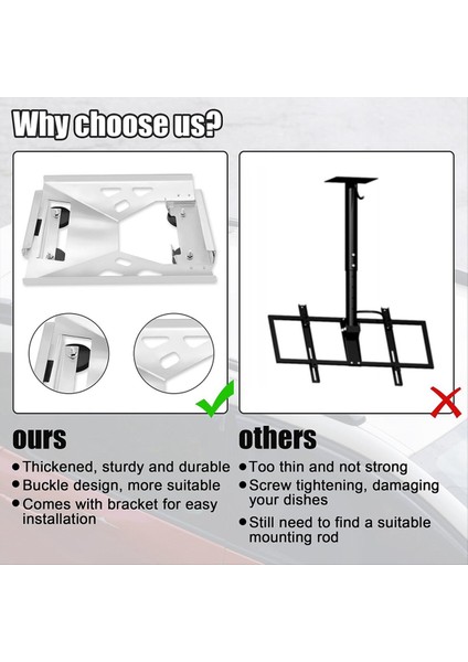 Starlink Mini Düz Montaj Kiti Için Rv Vans Tekne Için Manyetik Hızlı Çatı Montajı Kiti (Yurt Dışından) modelleri