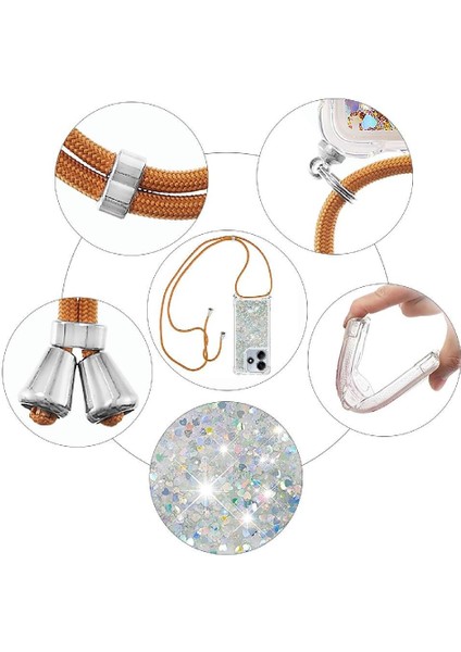 Xiaomi Redmi Note 14 4g Ayarlanabilir Kordon Hafif Glitter İçin Kılıf (Yurt Dışından) fırsatları