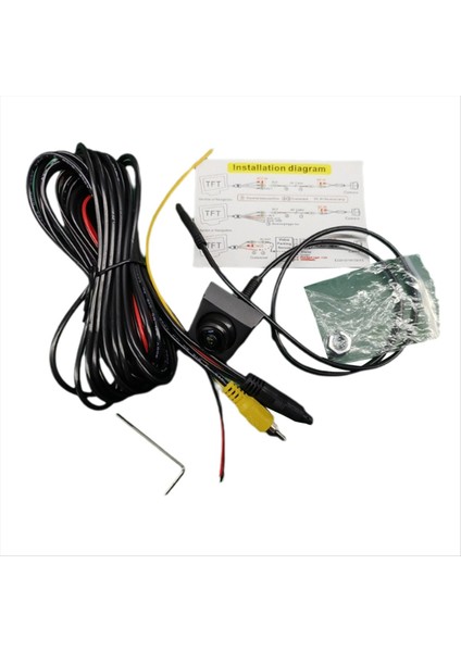 Araba Arka Görünüm Kamerası 1080P Ahd Ters Arka Kamera 170 ° Geniş Açılı Gece Görme Park Yardım Kamerası (Yurt Dışından)