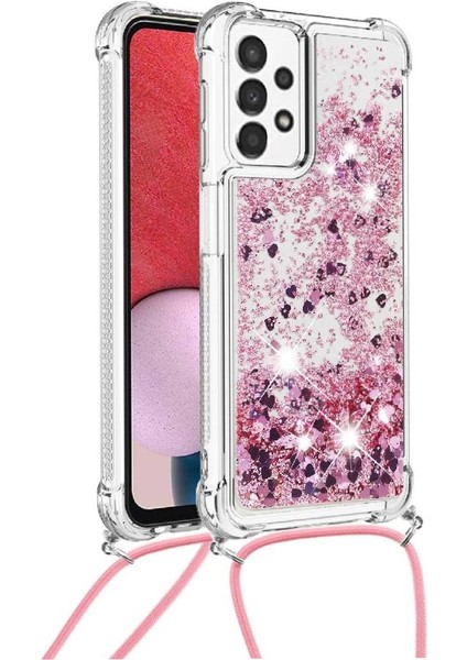 Samsung Galaxy A13 4g Glitter Hafif Dört Köşeli Darbeye Dayanıklı Kılıf (Yurt Dışından)