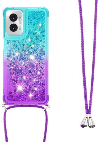 Motorola Moto G Play 4g 2024 Degrade Renkli Telefon İçin Quicksand Telefon Kılıfı (Yurt Dışından)