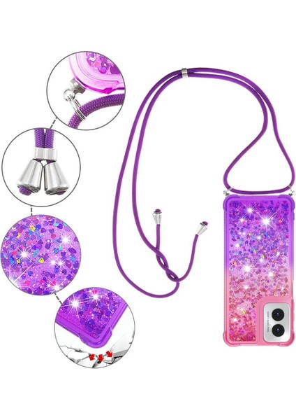 Motorola Moto G Play 4g 2024 Degrade Renkli Telefon İçin Quicksand Telefon Kılıfı (Yurt Dışından) fırsatları