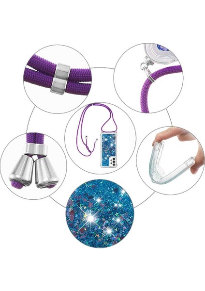 Samsung Galaxy A13 4g Glitter Hafif Dört Köşeli Darbeye Dayanıklı Kılıf (Yurt Dışından) fırsatları